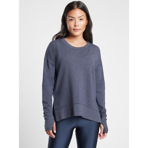 NEW Athleta Balance Pullover Navy Blue Multi Nap Size Small Tall Athleisure - Picture 9 of 11